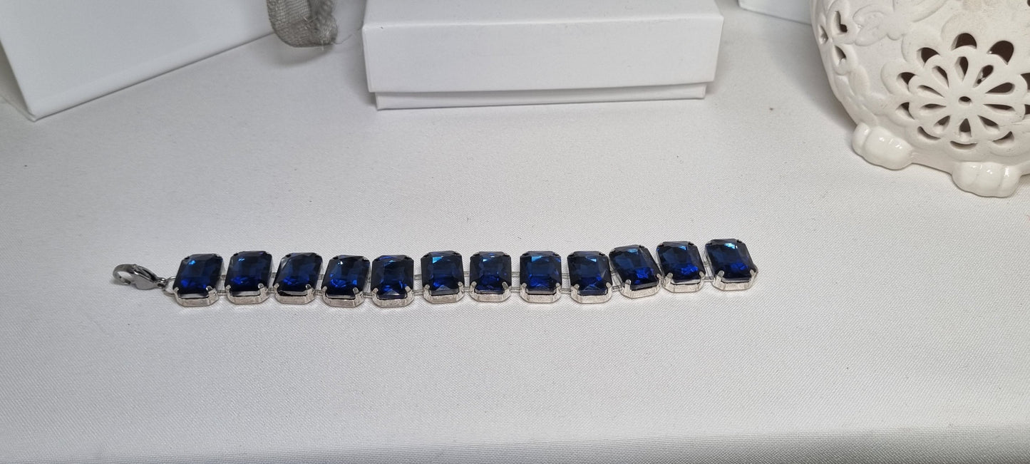 bracciale I CRISTALLI .088 grandi cristalli blu incastonati (copia)