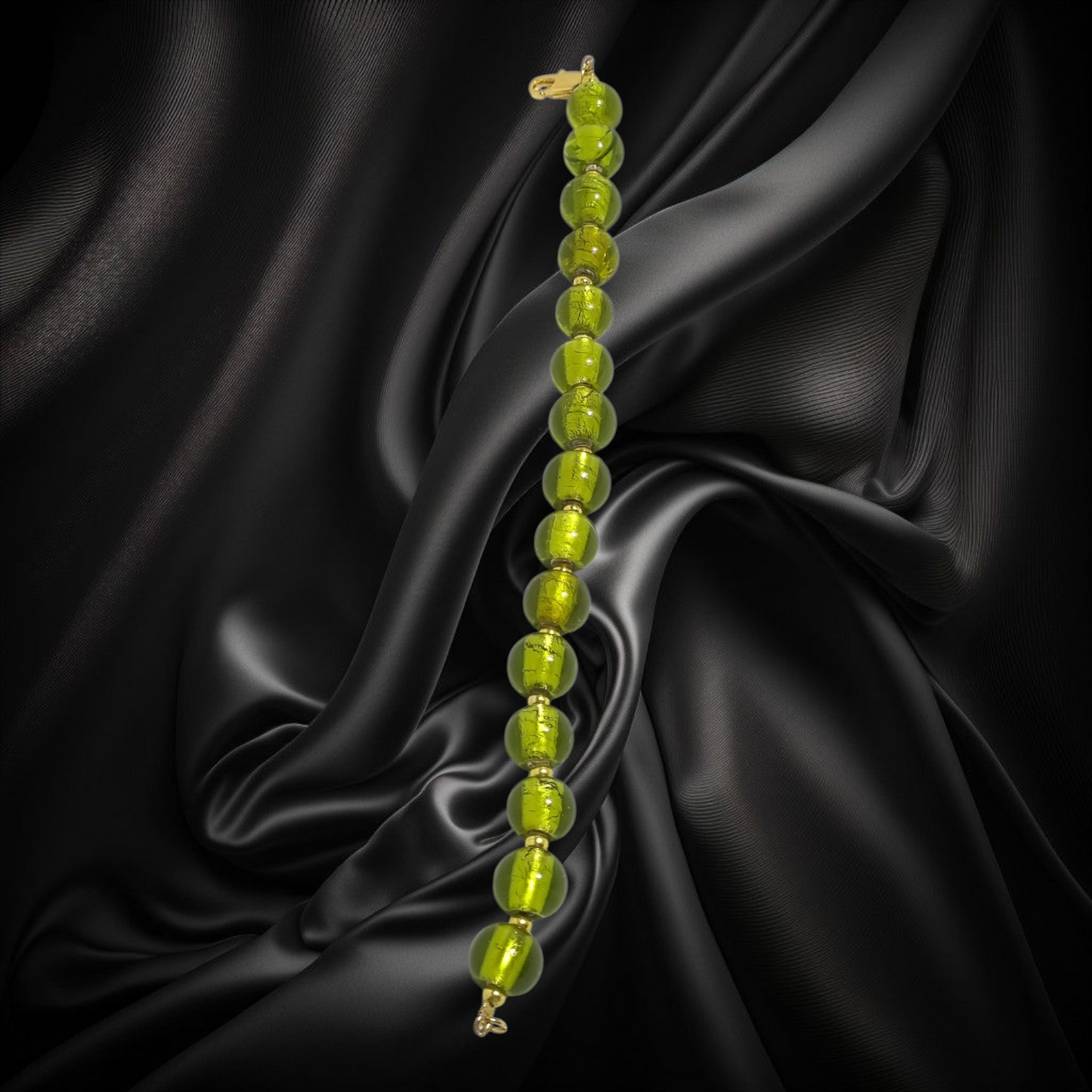 Bracciale I CRISTALLI .089 un filo di cristalli murrina verde