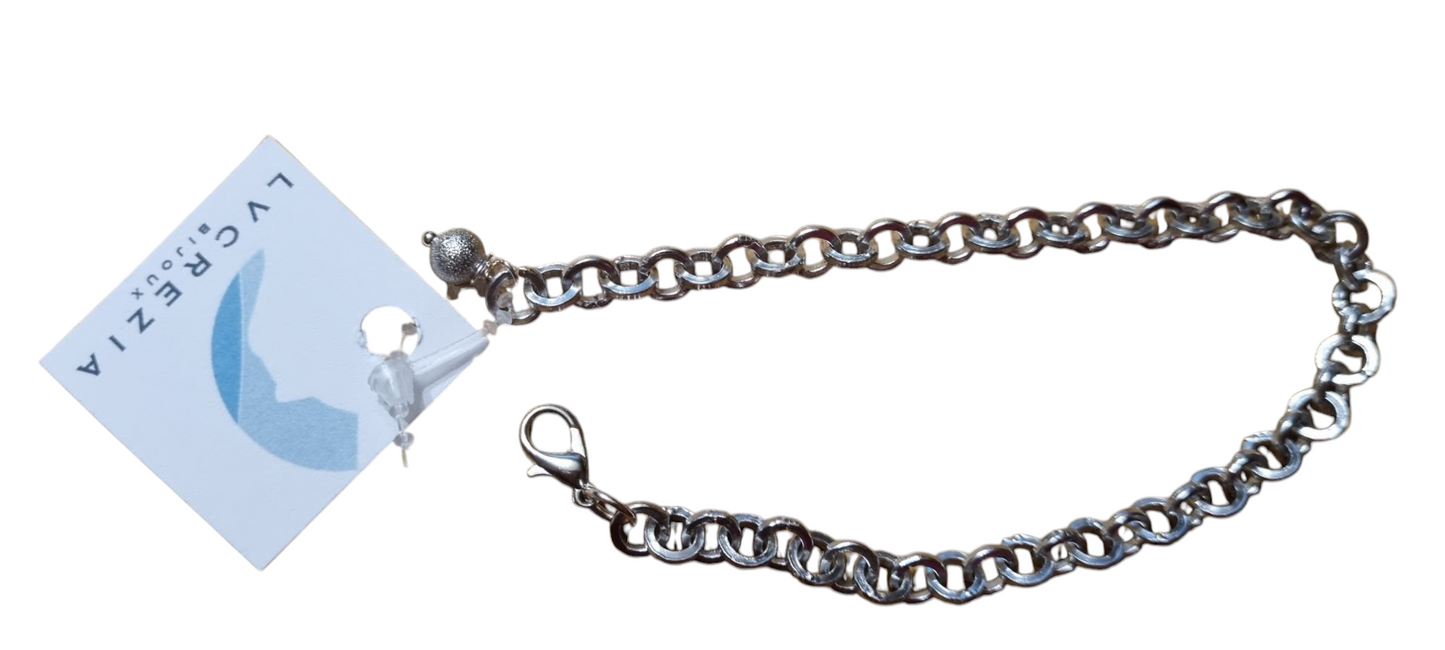 Bracciale UOMO .016 filo di catenelle alluminio battute