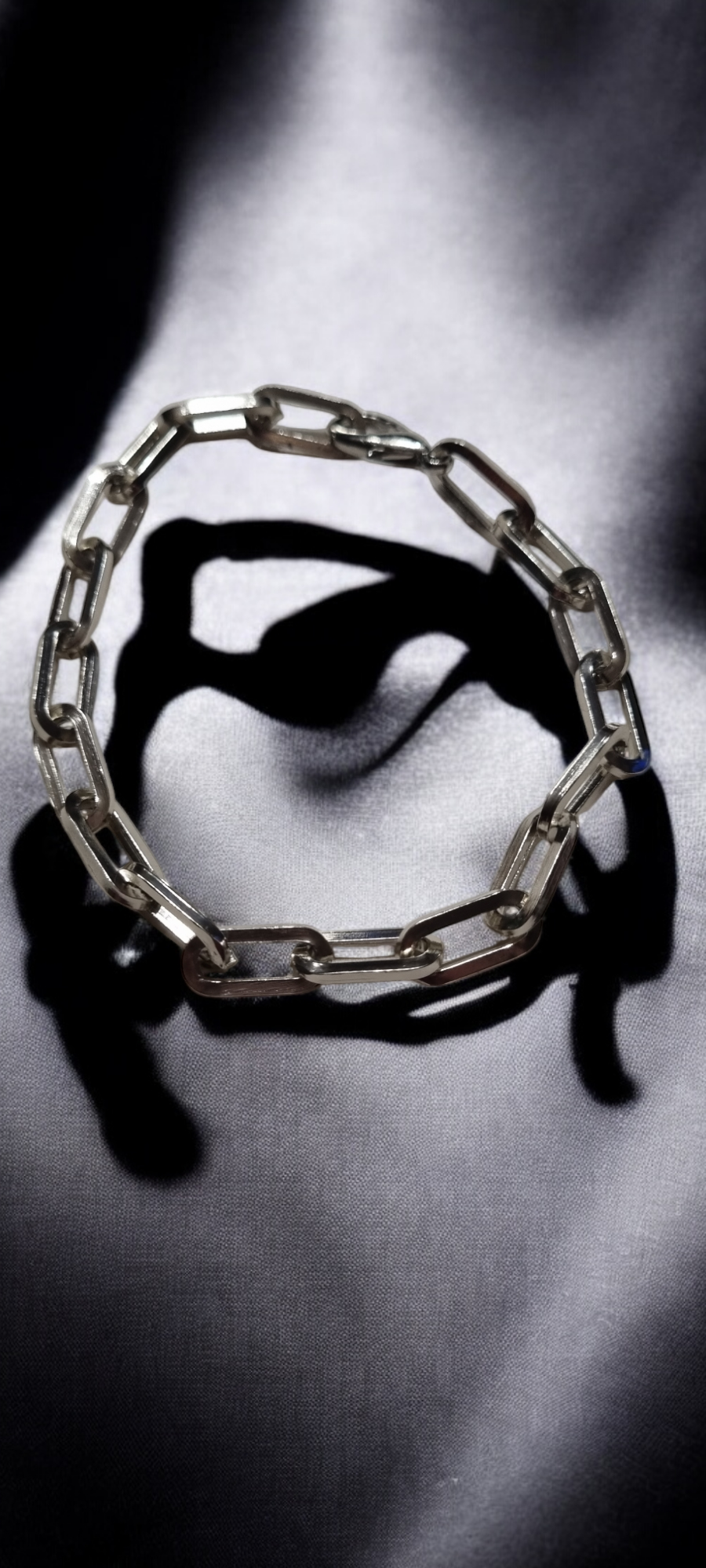 Bracciale UOMO .014 filo di catenelle rettangolari acciaio