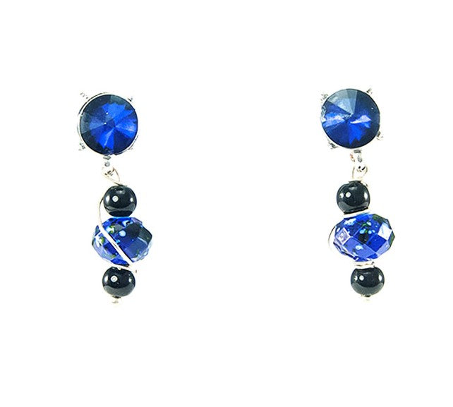 Orecchini OUTLET I CRISTALLI .020 monachella con cristallo blu