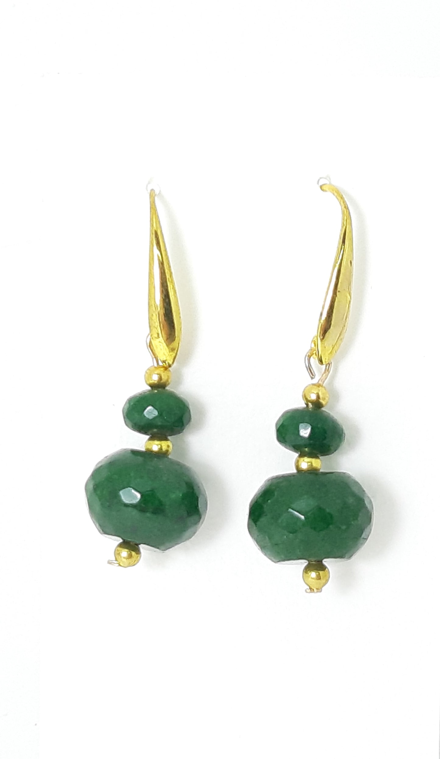 Orecchini LE PIETRE .025 due pietre di cui una a bauletto in agata verde.