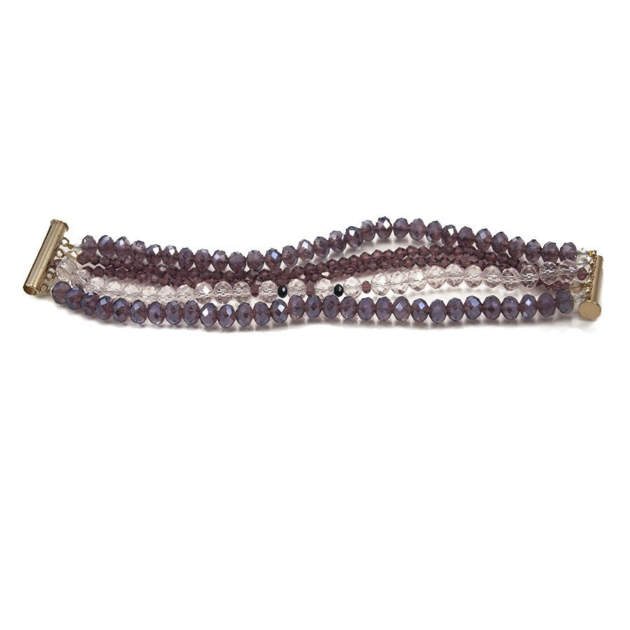 Bracciale I CRISTALLI .002 fascia cristalli malva