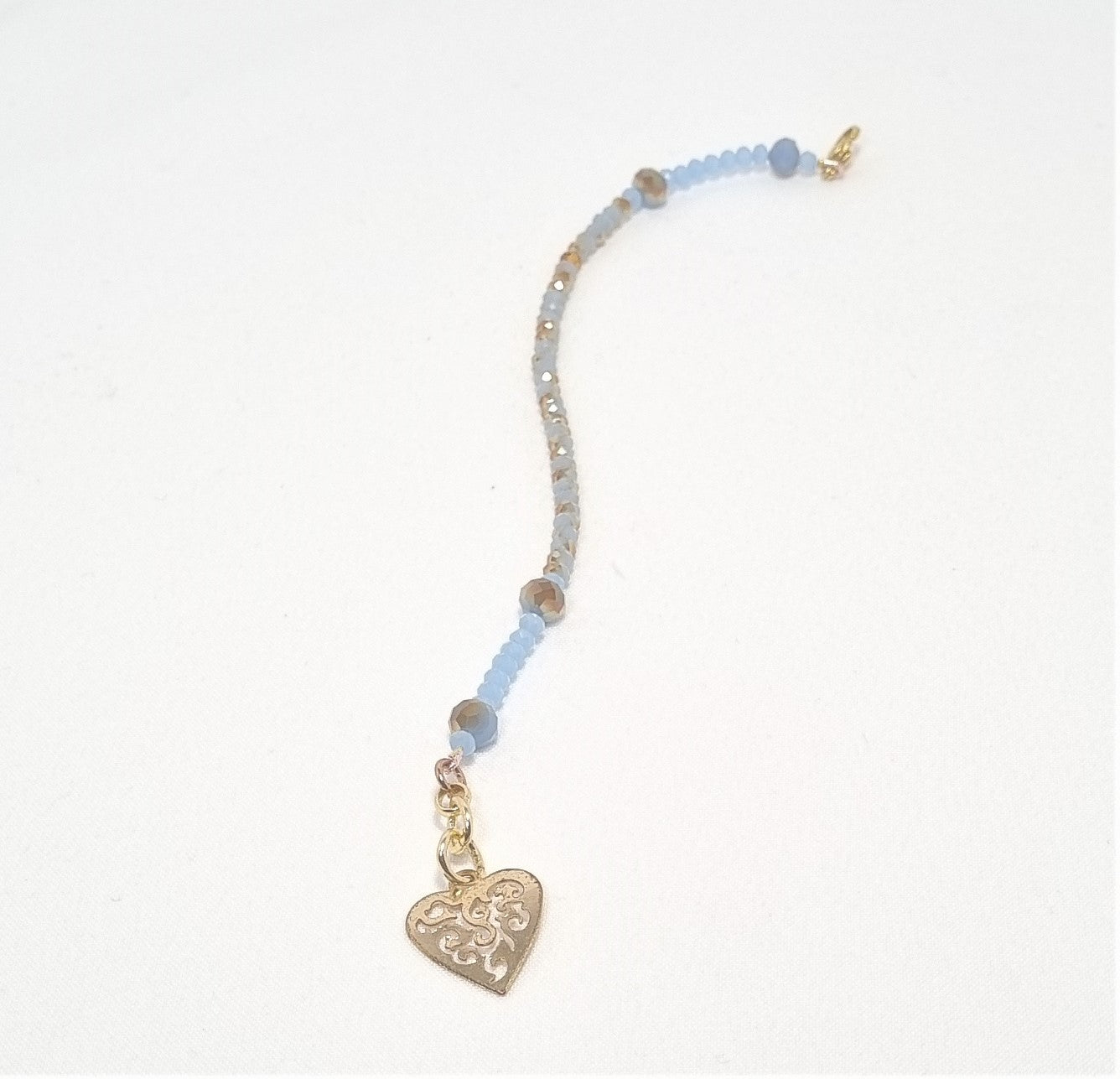 Collana I CRISTALLI .064 un filo cristalli azzurro melange