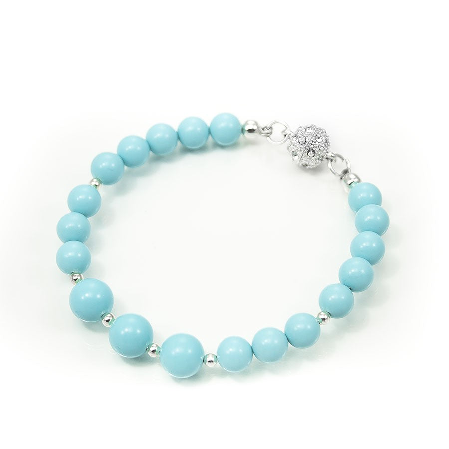 Bracciale LE PIETRE .038 perle pasta turchese, rigido,