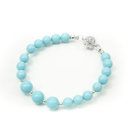 Bracciale LE PIETRE .038 perle pasta turchese, rigido,