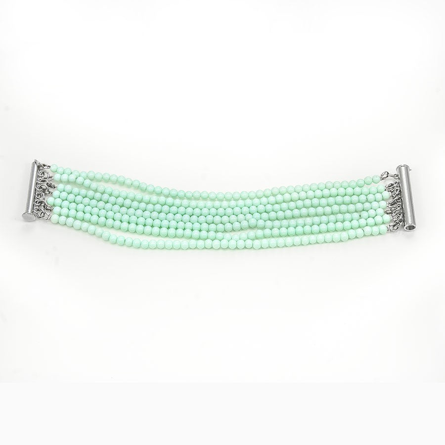 Bracciale SOPHIA .001 perline acquamarina
