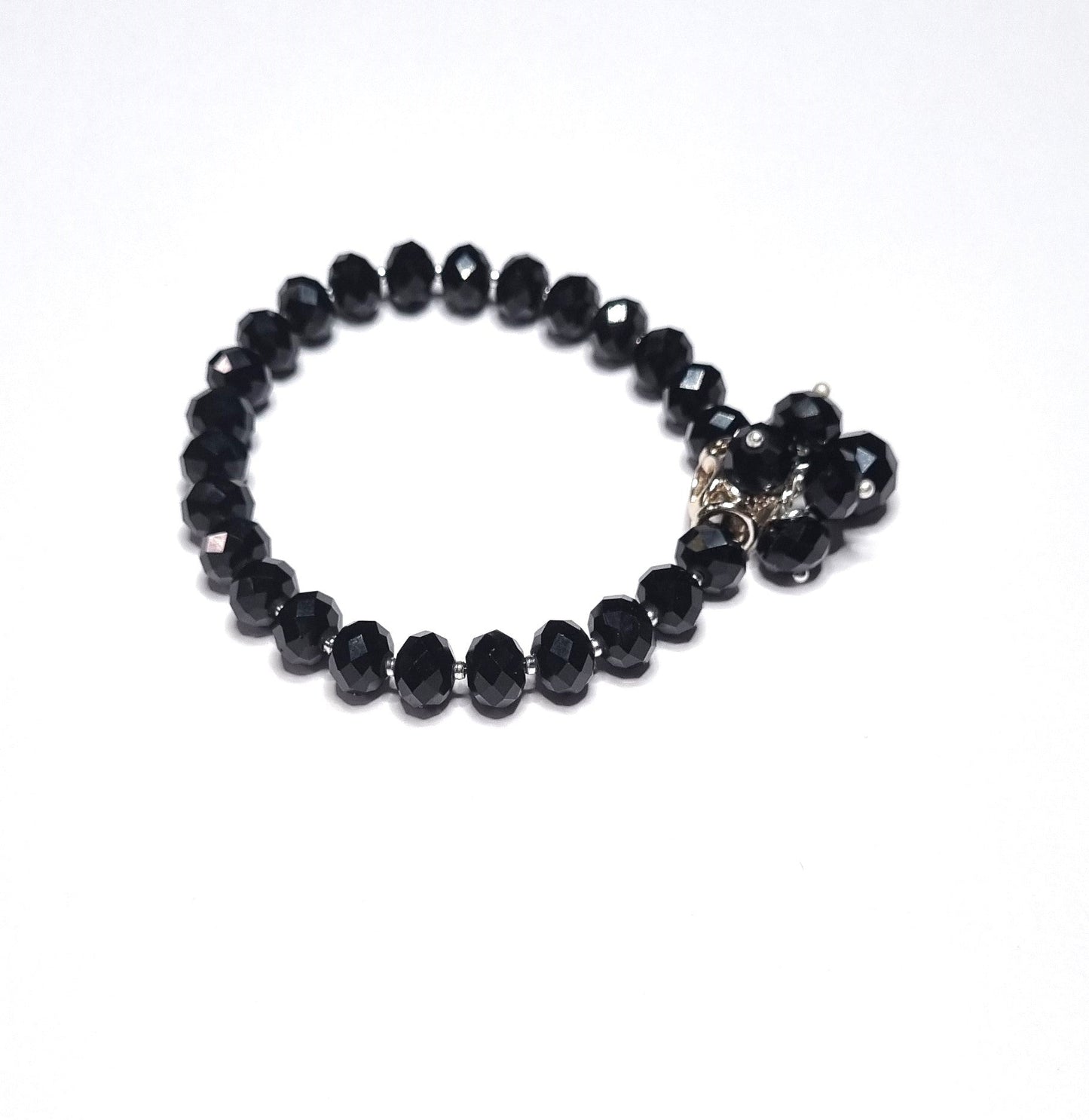 Bracciale I CRISTALLI .100 braccialino elastico cristalli trasparenti ciondolini cristalli  colori
