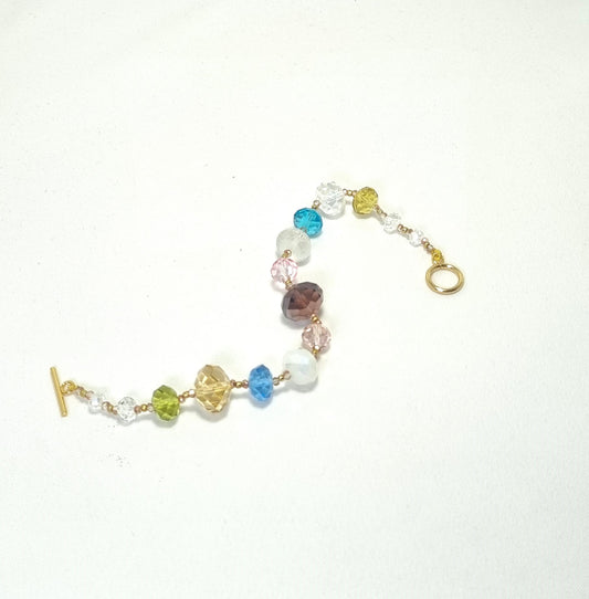 Bracciale I CRISTALLI .023 Cristalli multicolori a scalare