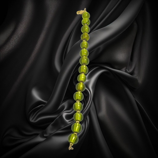 Bracciale I CRISTALLI .089 un filo di cristalli murrina verde