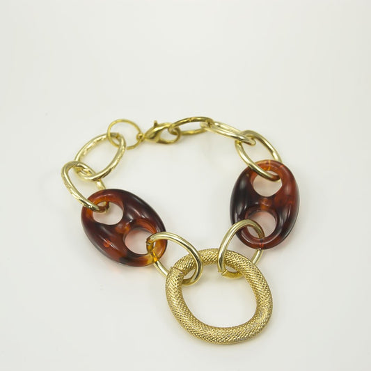 Bracciale OUTLET .002 ZELDA maglie dorate e  marinara resina.
