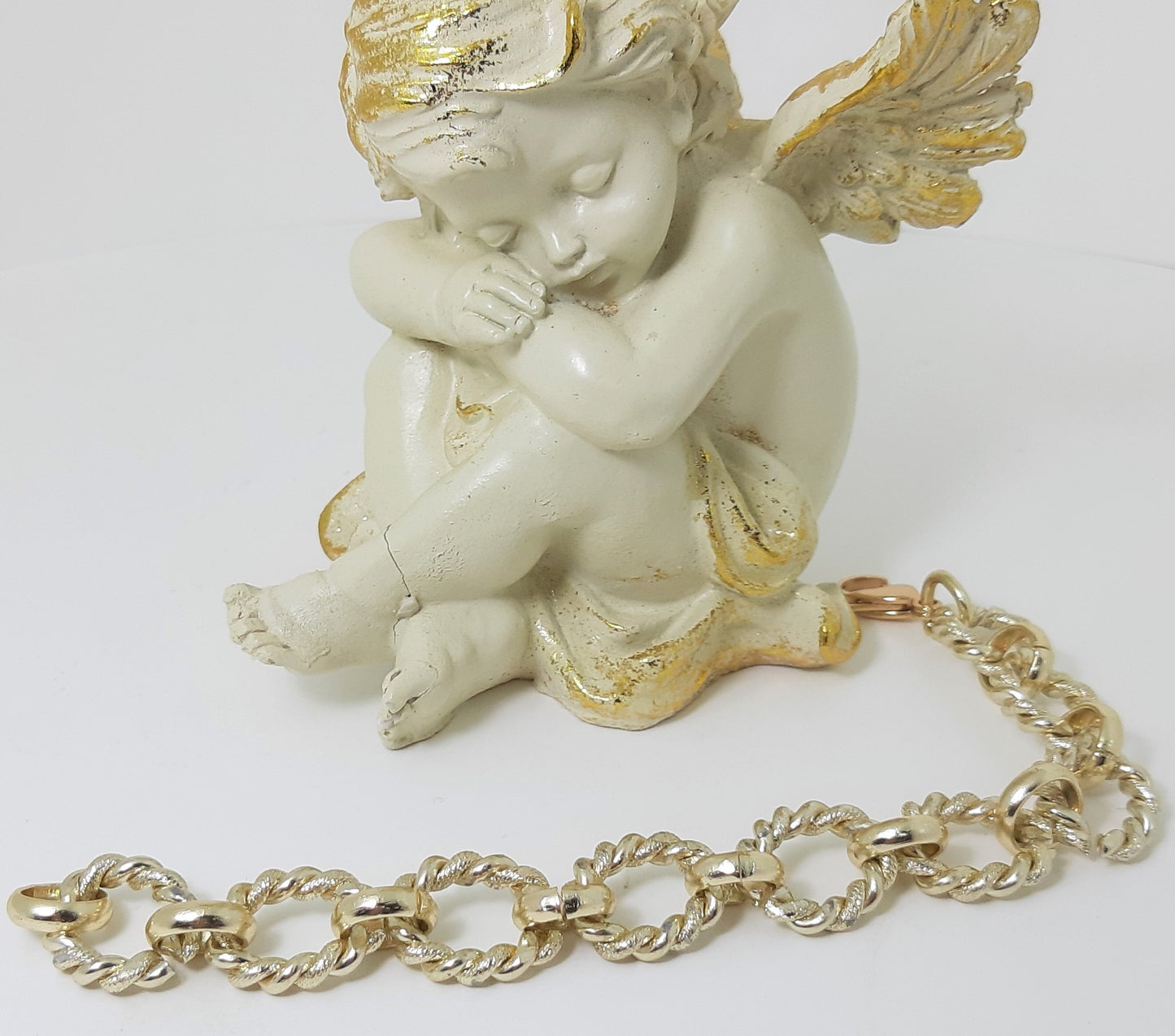 Bracciale GRACE i metalli .023 maglie metallo dorato torchon.