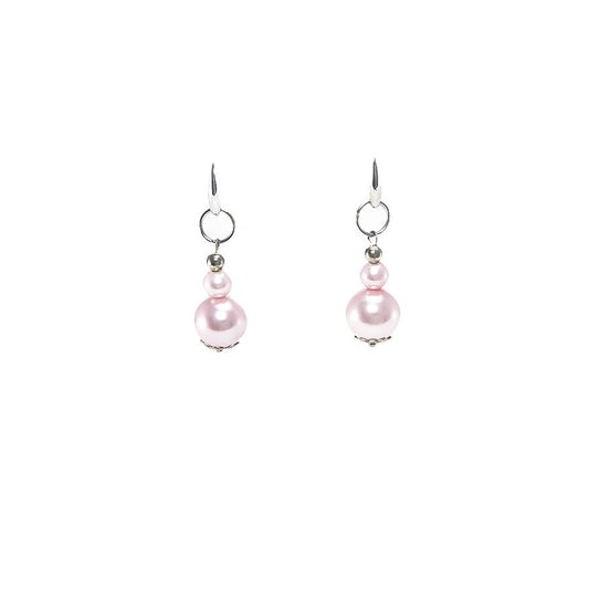 Orecchini OUTLET LE PERLE .016  perle sintetiche, acciaio e cristalli.