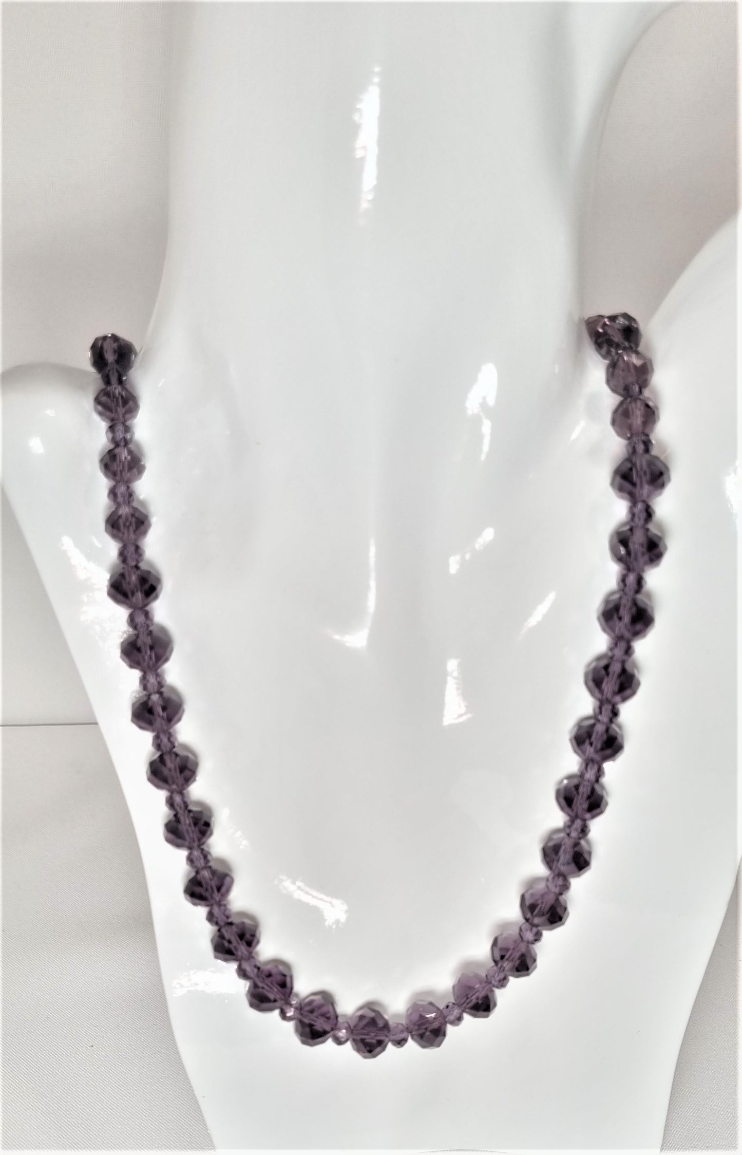 Collana I CRISTALLI .100b un filo cristalli austriaci, viola, tre misure