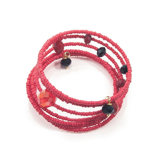 Bracciale OUTLET .005 I ROSSI  spirale cristalli rossi.