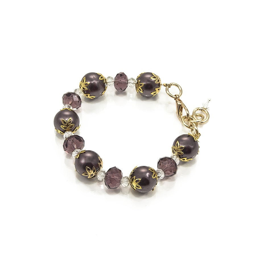 Bracciale I CRISTALLI .021 cristalli color malva
