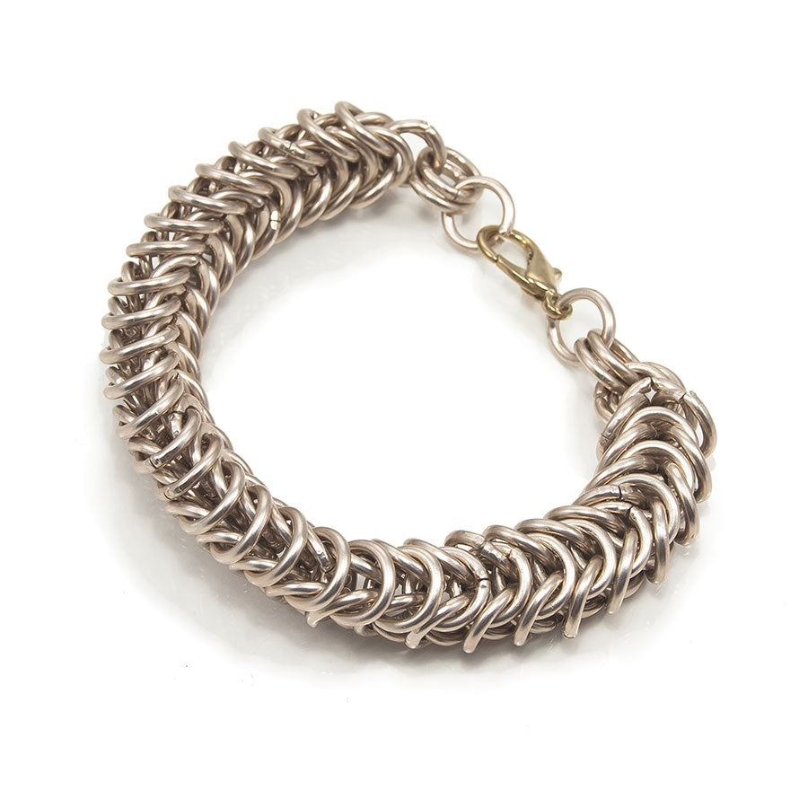 Bracciale GRACE i metalli .008 intreccio di maglie dorate semirigido.