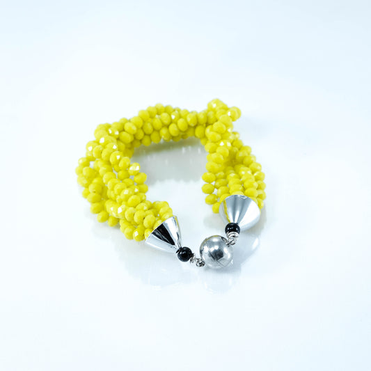 Bracciale SOPHIA i colori .003 cristalli giallo e metallo.