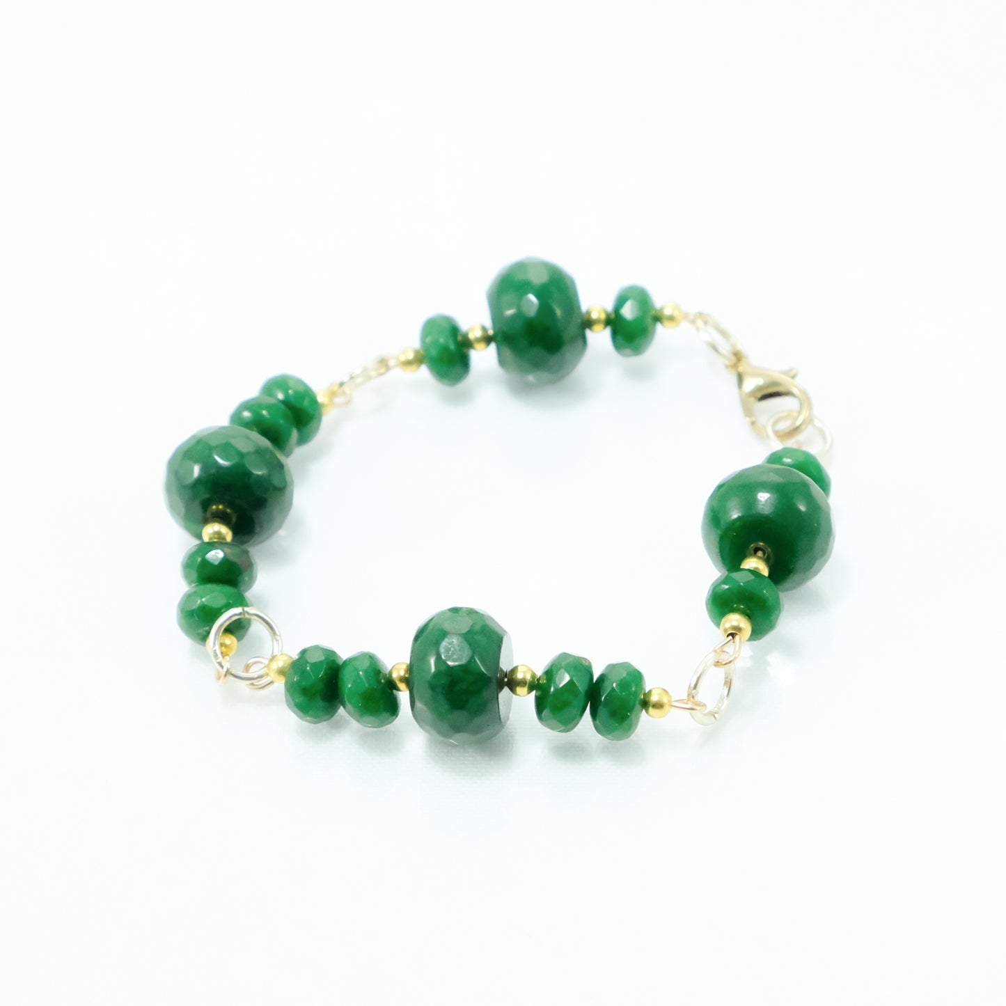 Bracciale LE PIETRE .060  agata verde  e  metallo.